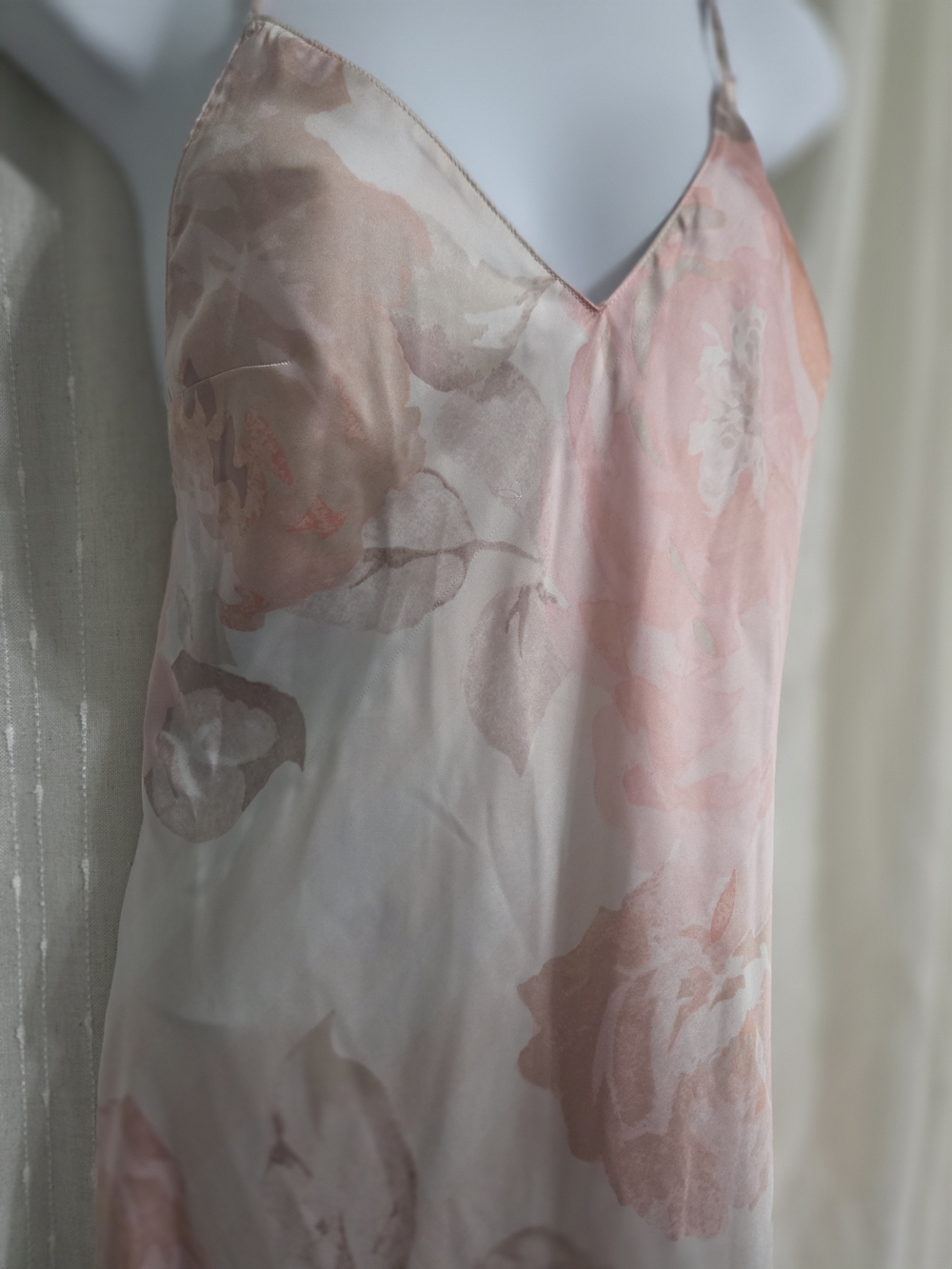 Victoria's Secret Pink Satin Slip Gown with Adjustable Straps - Picture 4 of 7